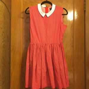 Red polka dot dress